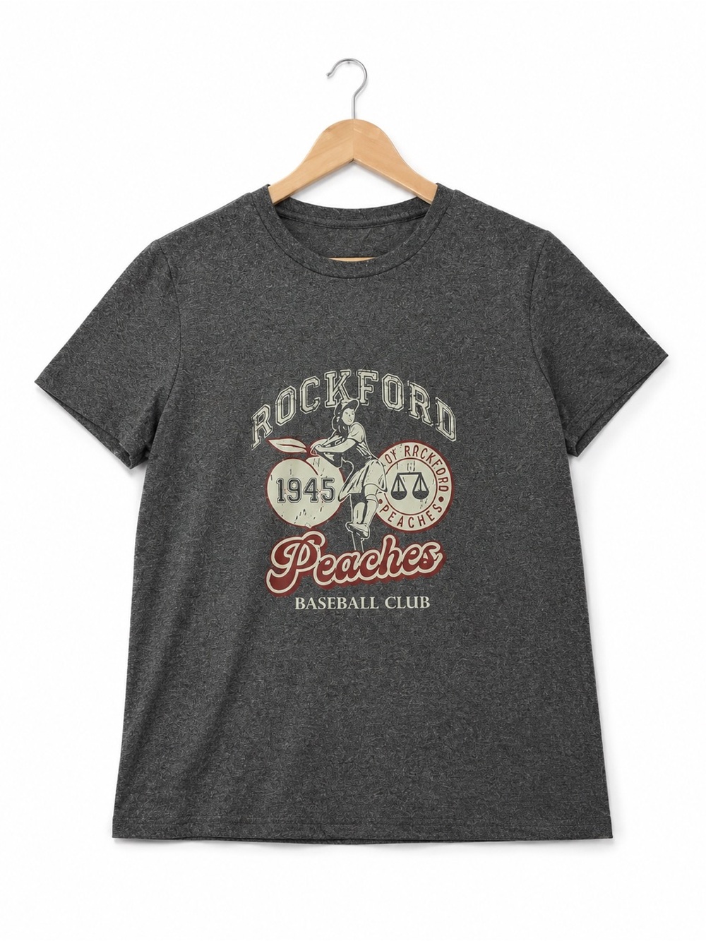 Rockford Peaches 1945 Baseball Club Graphic Tee Medium